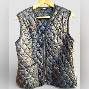 Barbour black quilted vest